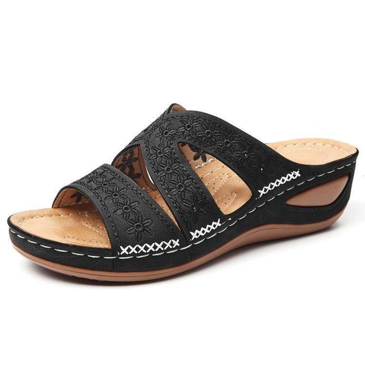Women's Summer 2025 Wedge Sandals - Comfortable & Stretchy