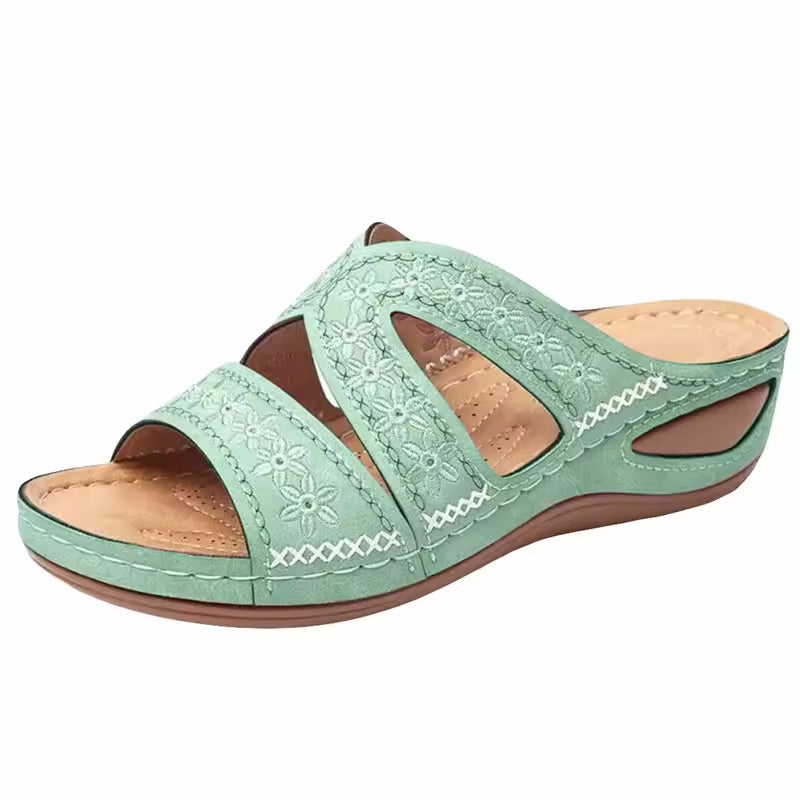 Women's Summer 2025 Wedge Sandals - Comfortable & Stretchy