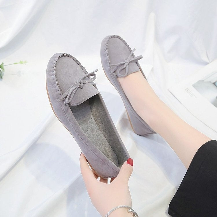 💝Best-1 Sale Leather Loafer 2025💝Women's Slip on Butterfly Strap PU Leather Loafer Diamond Ladies Shoes