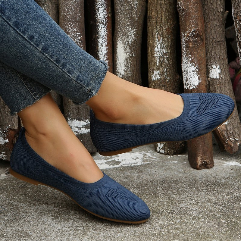 🔥Top-1 Flat Shoes 2025🔥Women's Slip-On Woven Flat Casual Shoes