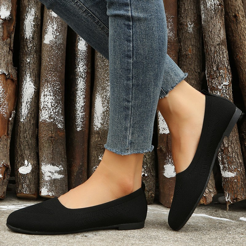 🔥Top-1 Flat Shoes 2025🔥Women's Slip-On Woven Flat Casual Shoes