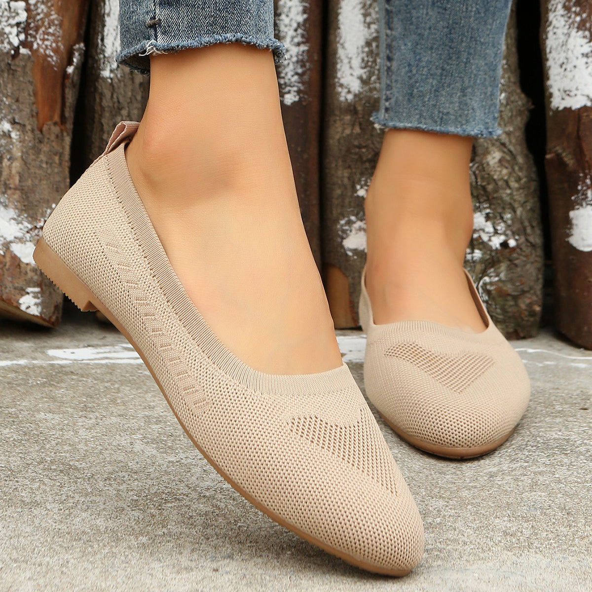 🔥Top-1 Flat Shoes 2025🔥Women's Slip-On Woven Flat Casual Shoes