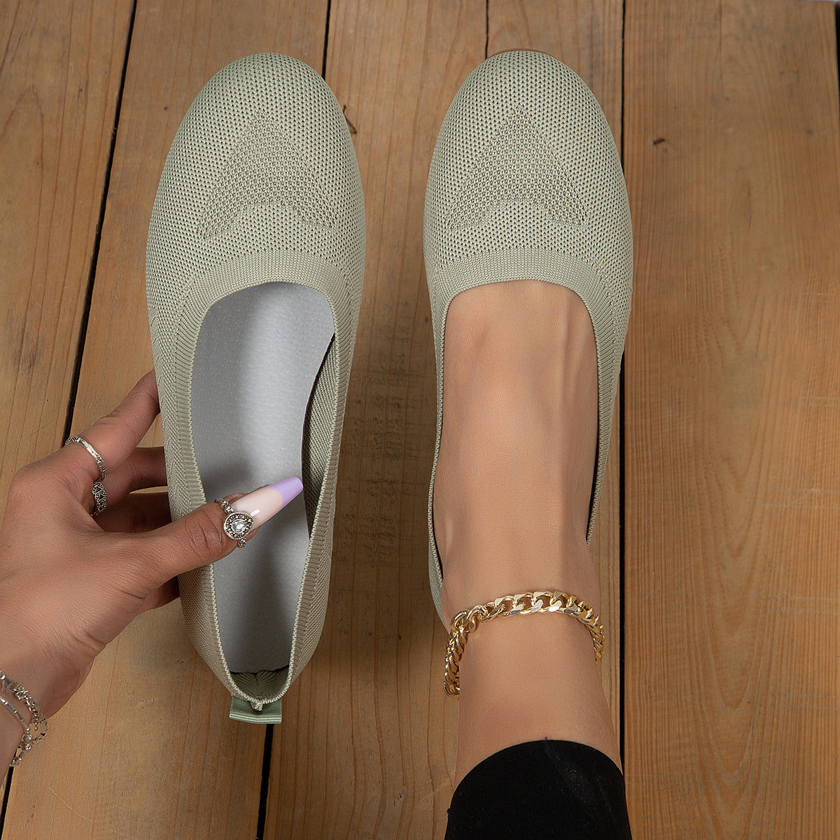 🔥Top-1 Flat Shoes 2025🔥Women's Slip-On Woven Flat Casual Shoes