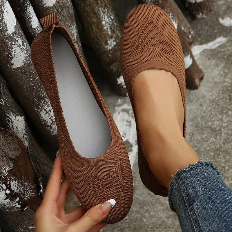 🔥Top-1 Flat Shoes 2025🔥Women's Slip-On Woven Flat Casual Shoes