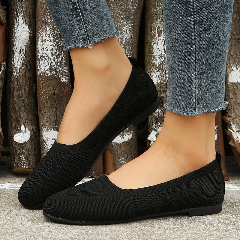 🔥Top-1 Flat Shoes 2025🔥Women's Slip-On Woven Flat Casual Shoes