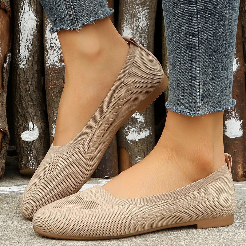 🔥Top-1 Flat Shoes 2025🔥Women's Slip-On Woven Flat Casual Shoes