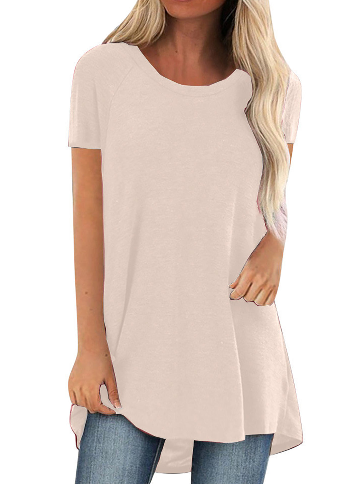 ✨Womens Summer Plus Size Tops Longline Casual T-Shirt
