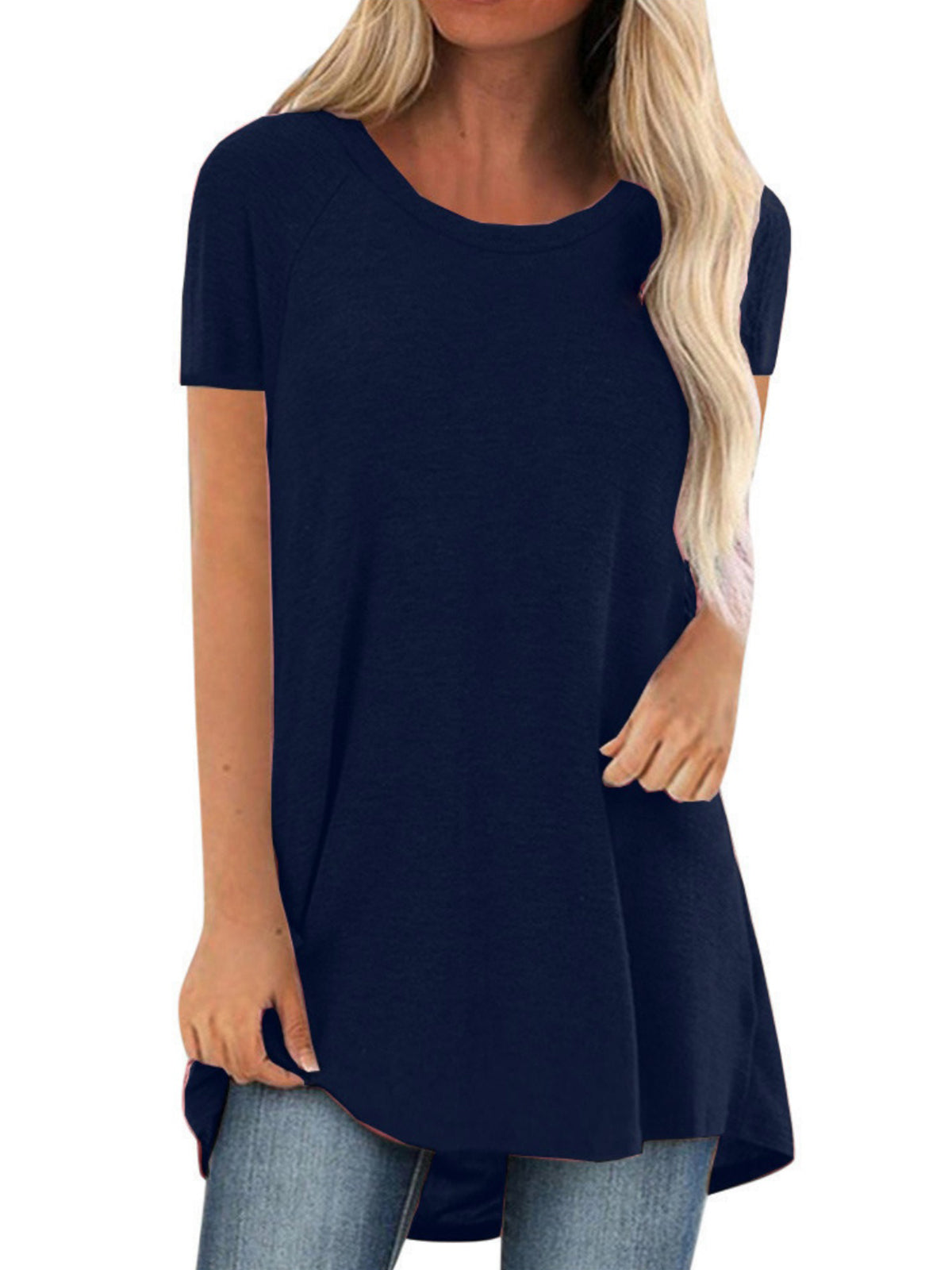 ✨Womens Summer Plus Size Tops Longline Casual T-Shirt