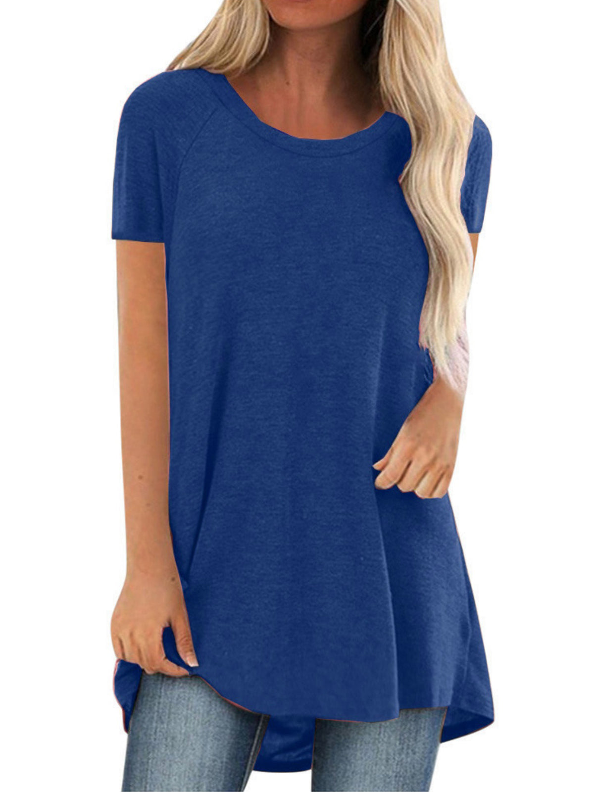 ✨Womens Summer Plus Size Tops Longline Casual T-Shirt
