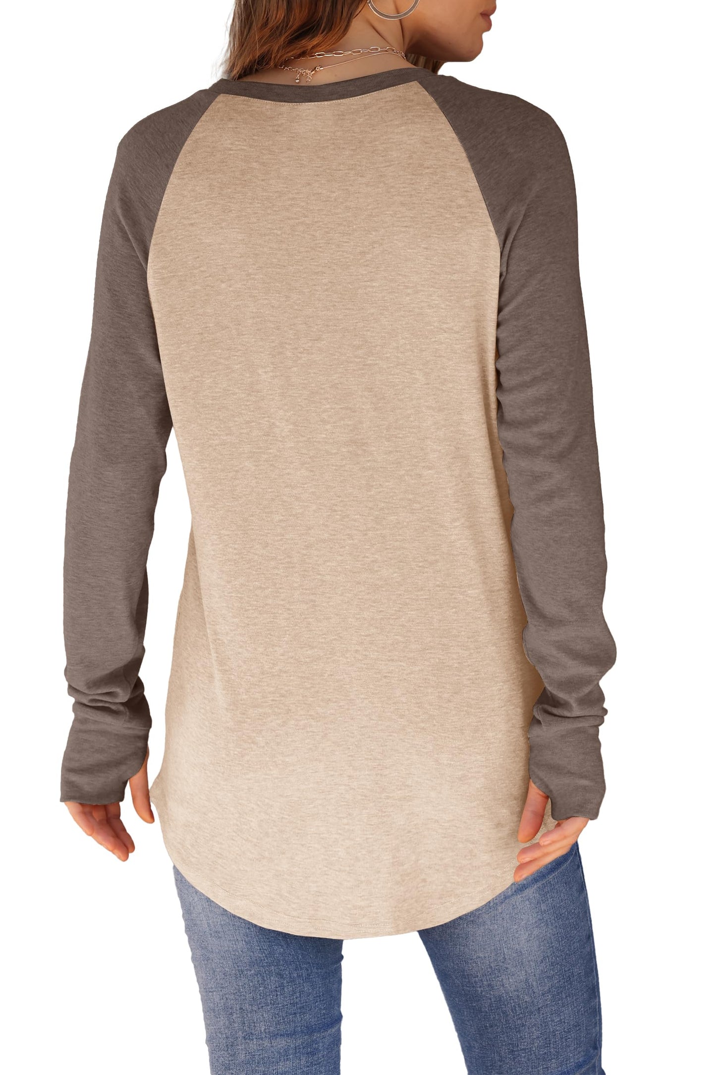 🔥Last Day 69% OFF🔥Womens Long Sleeve Thumb Hole Shirts Tunic Tops to Wear with Leggings