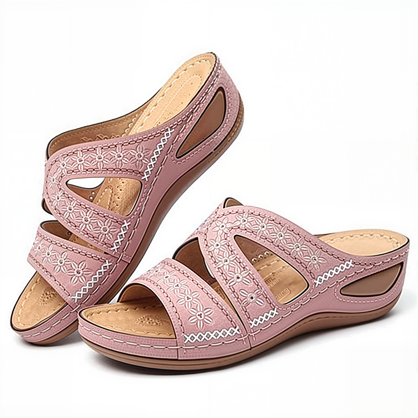 Women's Summer 2025 Wedge Sandals - Comfortable & Stretchy