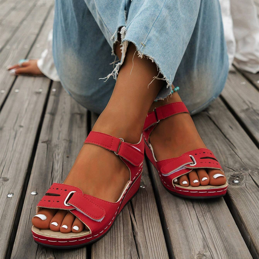 WOMEN LOOP ANKLE STRAP WEDGE SPORT SANDALS
