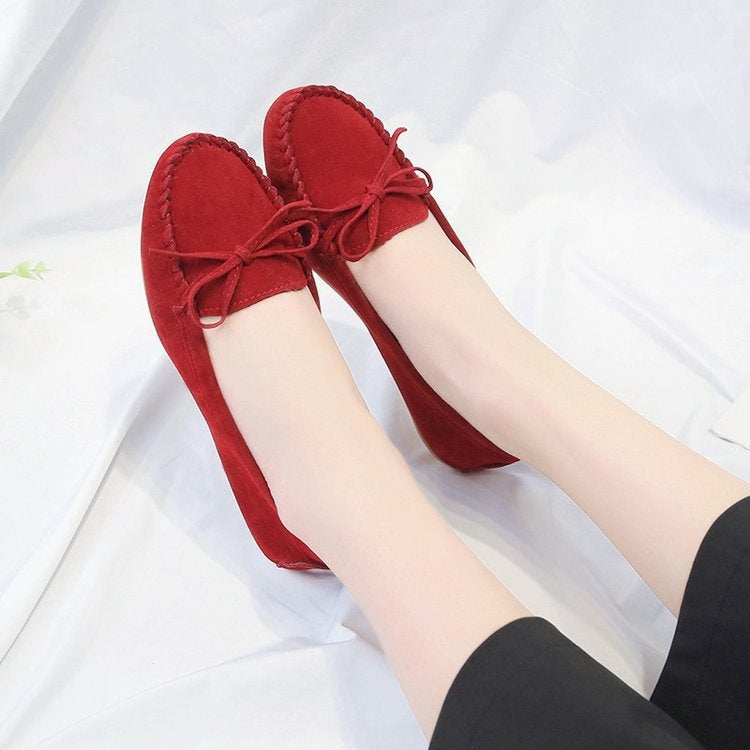 💝Best-1 Sale Leather Loafer 2025💝Women's Slip on Butterfly Strap PU Leather Loafer Diamond Ladies Shoes