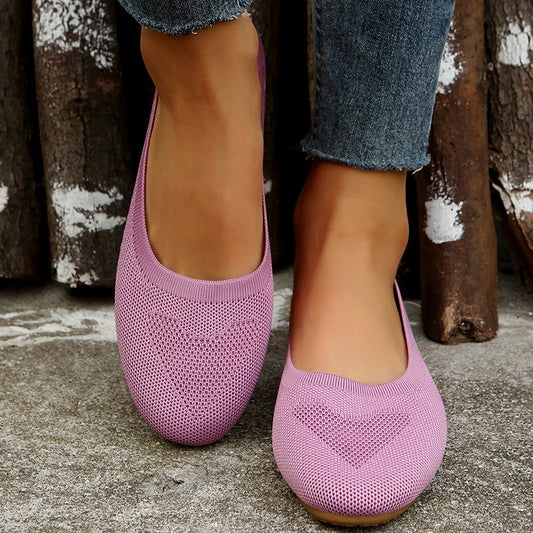 🔥Top-1 Flat Shoes 2025🔥Women's Slip-On Woven Flat Casual Shoes