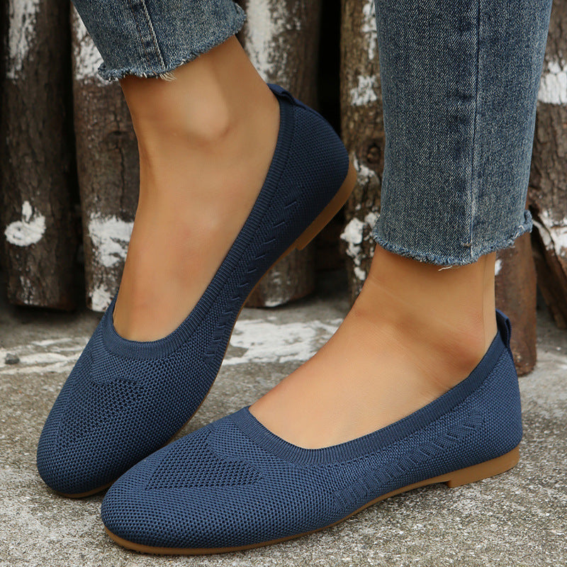 🔥Top-1 Flat Shoes 2025🔥Women's Slip-On Woven Flat Casual Shoes