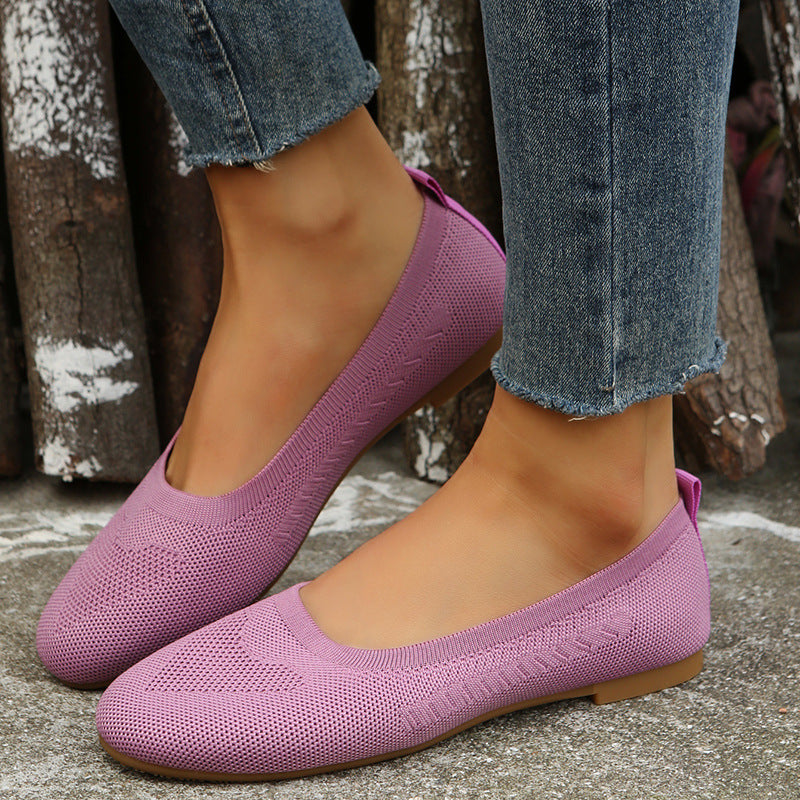 🔥Top-1 Flat Shoes 2025🔥Women's Slip-On Woven Flat Casual Shoes