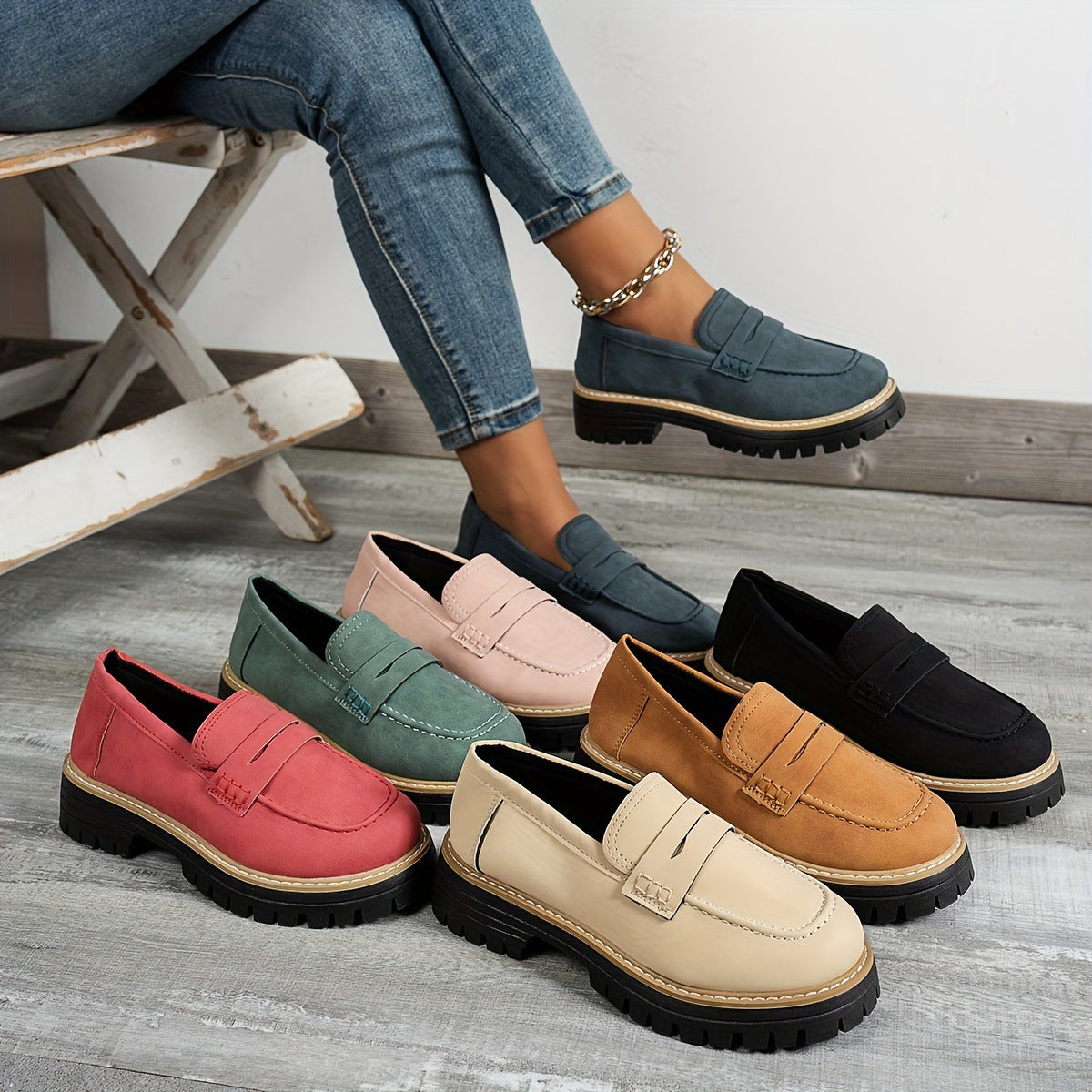 💘Best-1 Seller Chunky Loafer💘Women's All-season Stylish Chunky Loafers