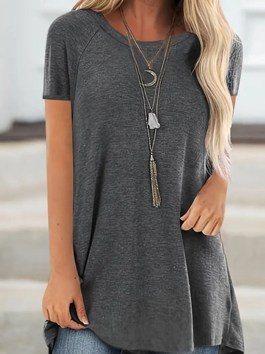 ✨Womens Summer Plus Size Tops Longline Casual T-Shirt