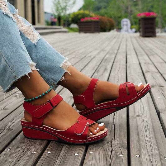 WOMEN LOOP ANKLE STRAP WEDGE SPORT SANDALS