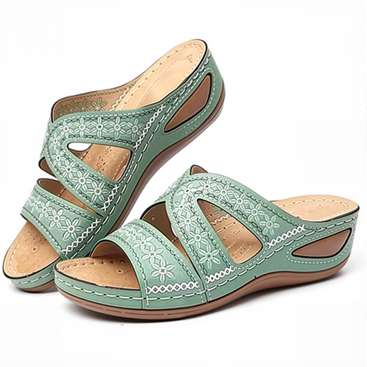 Women's Summer 2025 Wedge Sandals - Comfortable & Stretchy